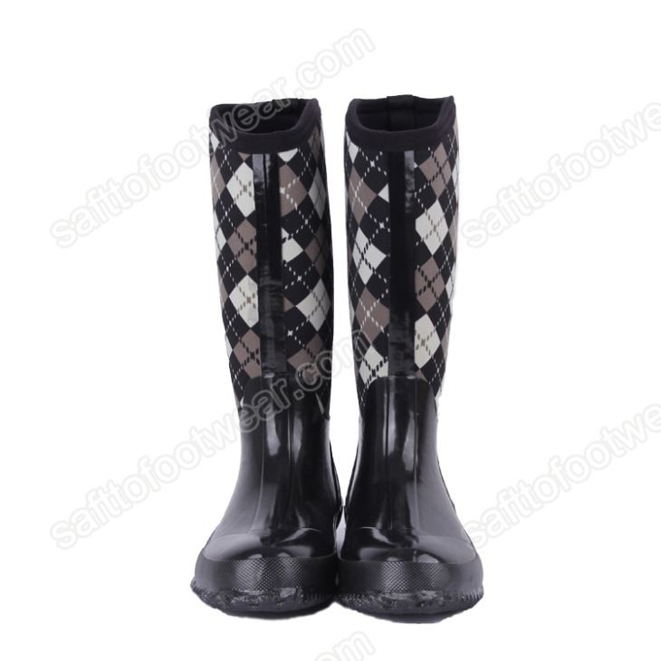 Bottes de pluie en caoutchouc chaudes en hiver